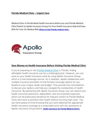 Florida Medical Clinic