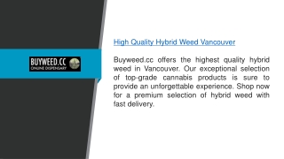 High Quality Hybrid Weed Vancouver Buyweed.cc