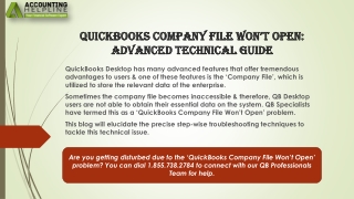 The Best Ever Method To QuickBooks Company File Won’t Open