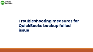 Fix QuickBooks Backup Failed Issue With Quick And Easy Steps