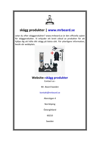 skägg produkter  www.mrbeard.se