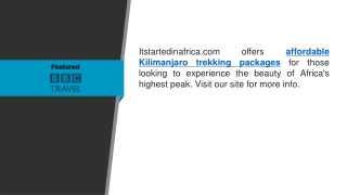 Affordable Kilimanjaro Trekking Packages Itstartedinafrica.com