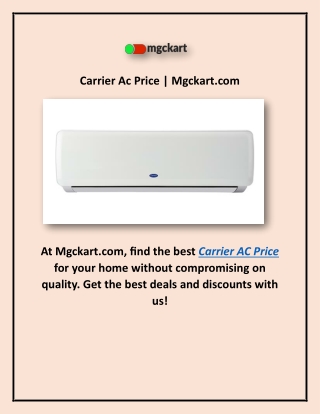 Carrier Ac Price | Mgckart.com
