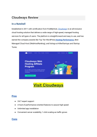 Cloudways Review