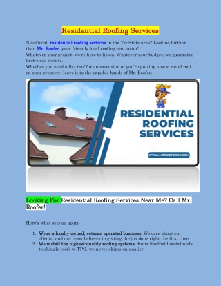 Residential Roofing Services