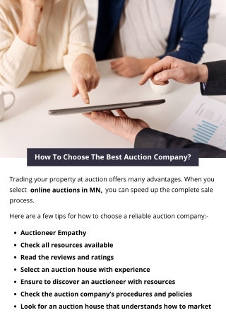 How To Choose The Best Auction Company?