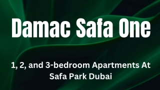 Damac Safa One In Safa Park E-Brochure