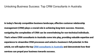 Unlocking Business Success_ Top CRM Consultants in Australia (1)