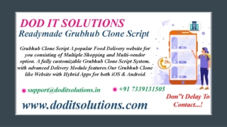 Grubhub Clone Script - DOD IT SOLUTIONS