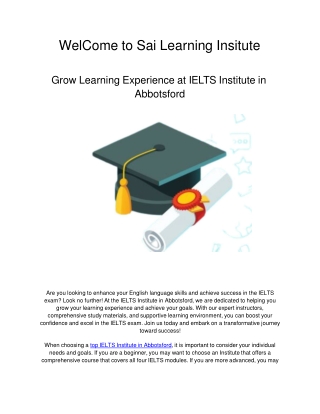Grow Learning Experience at IELTS Institute in Abbotsford