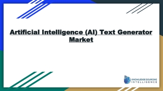 Artificial Intelligence (AI) Text Generator Market is expected to grow at a healthy CAGR