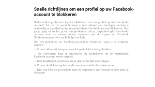 Facebook Klantenservice