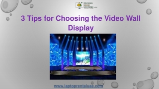 3 Tips for Choosing the Video Wall Display