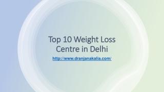 Top 10 Weight Loss Centre in Delhi