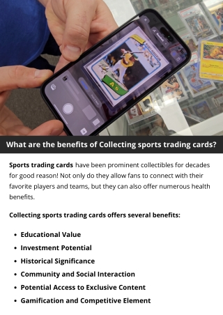 What are the benefits of Collecting sports trading cards?