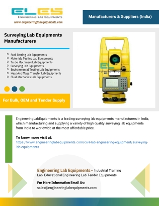 Surveying Lab Equipments Manufacturers