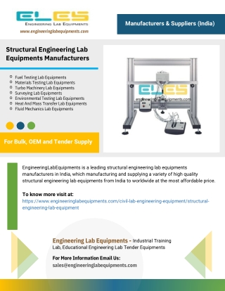 Structural Engineering Lab Equipments Manufacturers