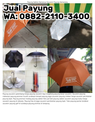 Ö882~2llÖ~3ㄐÖÖ (WA) Harga Payung Souvenir Bayi Magelang Souvenir Payung Lipat Yo