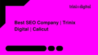 Best SEO Company | Trinix Digital | Calicut