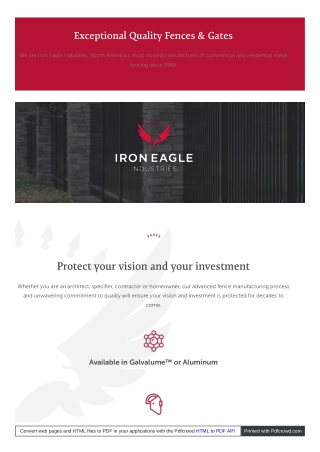 Iron Eagle Industries Your Trusted Source for Premium Fences and Gates