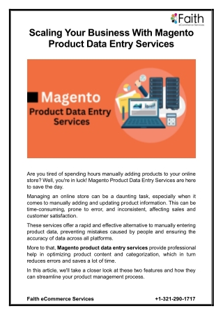 Scaling Your Business With Magento Product Data Entry Services