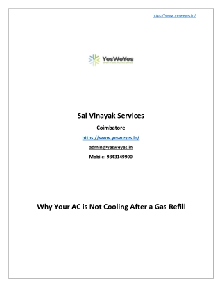 AC service in Coimbatore