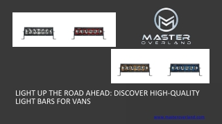 Light Up The Road Ahead Discover High-quality Light Bars For Vans
