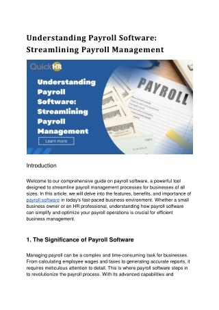 Understanding Payroll Software_ Streamlining Payroll Management