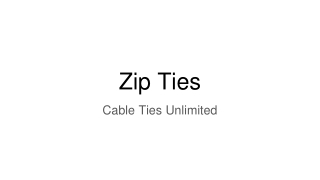 Zip Ties - Cable Ties Unlimited