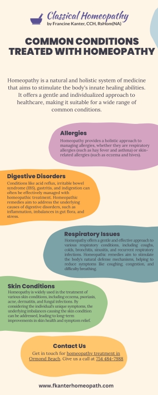 Common Conditions Treated with Homeopathy