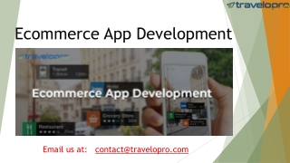 Ecommerce App Development