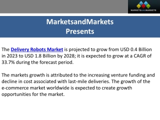 Delivery Robots Market Forecasted to Hit $1.8 Billion by 2028