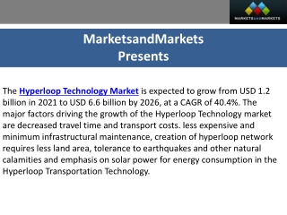 Hyperloop Technology Market to be Worth $6.6 Billion by 2026