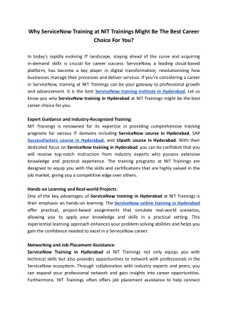 Why ServiceNow Training at NIT Trainings Might Be The Best Career Choice For You_.docx
