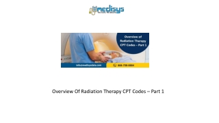 Overview Of Radiation Therapy CPT Codes – Part 1