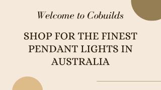 Shop for the Finest Pendant Lights in Australia