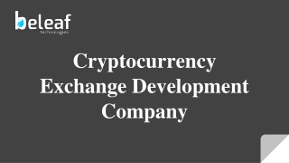 Cryptocurrency Exchange Development Company