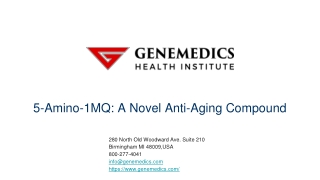 5-Amino-1MQ_ A Novel Anti-Aging Compound