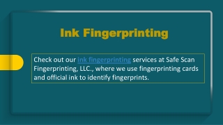 Ink Fingerprinting