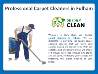 Professional Carpet Cleaners in Fulham for Impeccably Clean Carpets