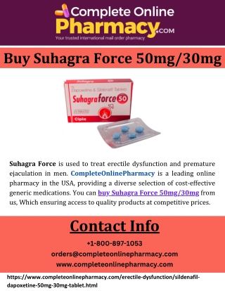 Buy Suhagra Force 50mg30mg