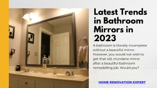 Latest Trends in Bathroom Mirrors in 2023