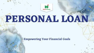 Personal Loan: Empowering your financial goals
