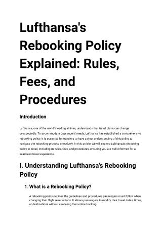 Lufthansa's Rebooking Policy Explained_ Rules, Fees, and Procedures