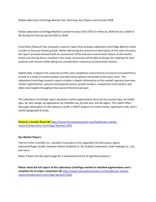 Laboratory Centrifuge Market