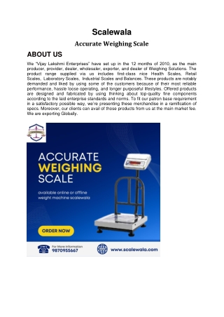 Accurate Weighing Scale