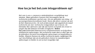 Contact bol nederland