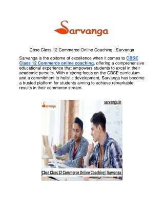 Cbse Class 12 Commerce Online Coaching