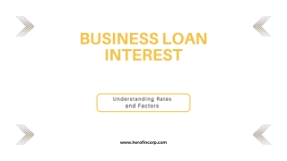 Business Loan Interest Loan