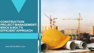 CONSTRUCTION PROJECT MANAGEMENT: BRICK & BOLT'S EFFICIENT APPROACH